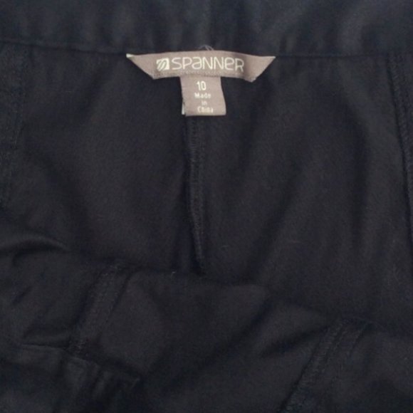 SPANNER Black Tiered Wide Leg Pants - Size 10 - Picture 6 of 8